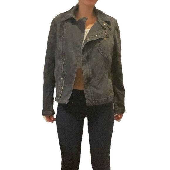 🌷RALPH Lauren🌷 Dark Denim Asymmetrical Zipper Jacket   - Picture 3 of 12